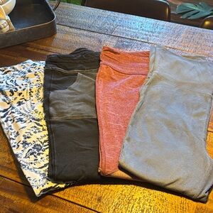 Free People Women's Leggings Set - Black, Rust, Blue Floral, Gray